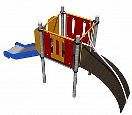 Горка (950мм) с канатным лазом