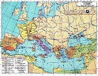 Учебная карта "Рост Римского государства в III в. до н.э. - II в. до н."